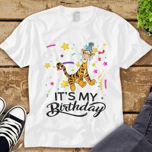 Disney Tigger It's My Birthday Funny Birthday Boys Girls Unisex Adult T-shirt